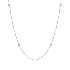 Nomination BELLA edition BLOOM Halskette aus 925er Silber und Kristallen (lang) (034_Gruen mit Silber-Verzierung)