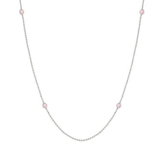 Nomination BELLA edition BLOOM Halskette aus 925er Silber und Kristallen (lang) (035_Rosa mit Silber-Verzierung)