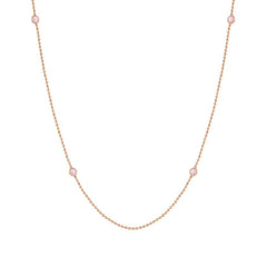 Nomination BELLA edition BLOOM Halskette aus 925er Silber und Kristallen (lang) (040_Rosa mit Rosegold-Verzierung)