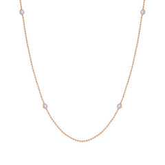 Nomination BELLA edition BLOOM Halskette aus 925er Silber und Kristallen (lang) (041_Hellblau mit Rosegold-Verzieru)