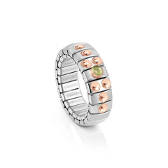 Nomination XTE SMALL Ring aus Edelstahl, mit 9Kt Rosegold und 1 Edelstein verziert (016_PERIDOT)