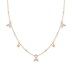 Nomination Collier NIGHTDREAM aus 925er Silber und Cubic Zirkonia (031_Mond Rosegold)