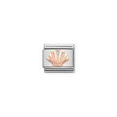 Nomination COMPOSABLE CLASSIC SYMBOLE aus Edelstahl, mit 9Kt Rosegold verziert, (26_Muschel)