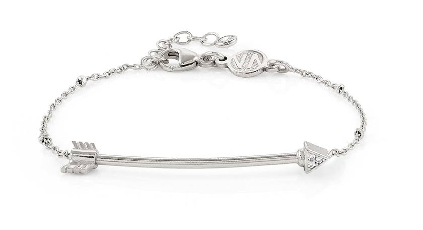 Nomination SEIMIA Armband aus 925er Silber, mit Cubic Zirkonia verziert, langer Pfeil (008_Pfeil)