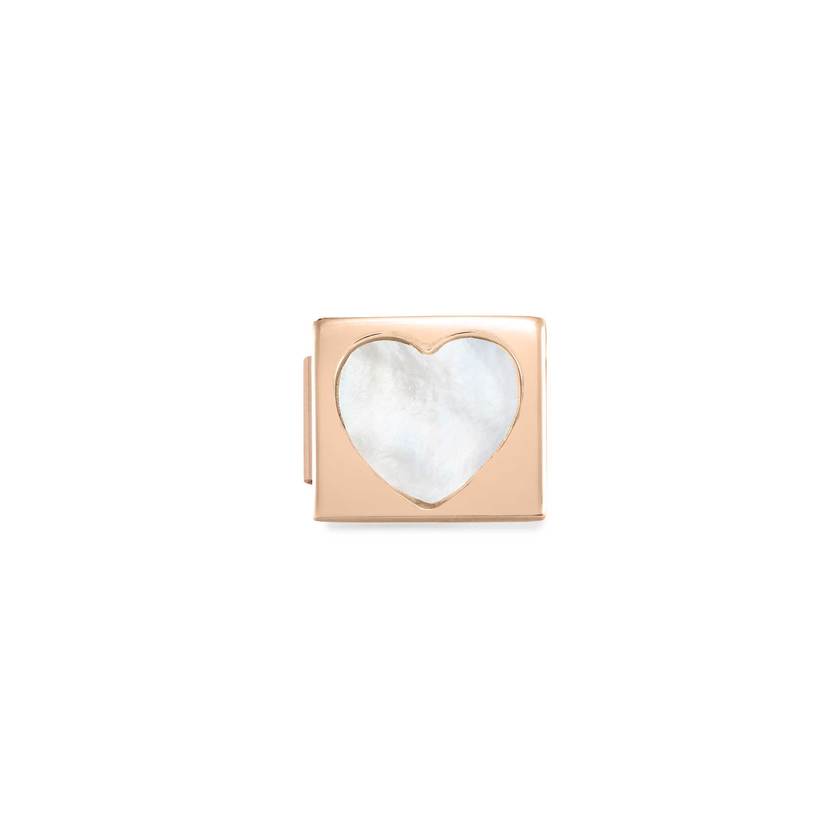 Nomination COMPOSABLE GLAM SYMBOLE Element aus Edelstahl, mit Edelsteinen verziert, rosegold PVD-beschichtet (01-01)