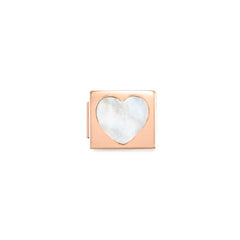 Nomination COMPOSABLE GLAM SYMBOLE Element aus Edelstahl, mit Edelsteinen verziert, rosegold PVD-beschichtet (01-01)