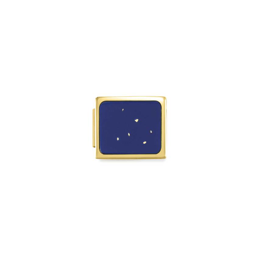 Nomination COMPOSABLE GLAM SYMBOLE Element aus Edelstahl, mit Edelsteinen verziert, gelbgold PVD-beschichtet (06-06)