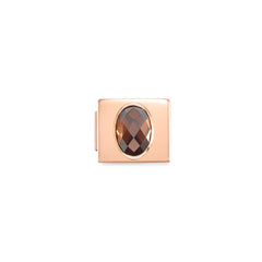 Nomination COMPOSABLE GLAM FAC, CZ Element aus Edelstahl, mit facettiertem Cubic Zirconia verziert, rosegold PVD-beschichtet (15-15)