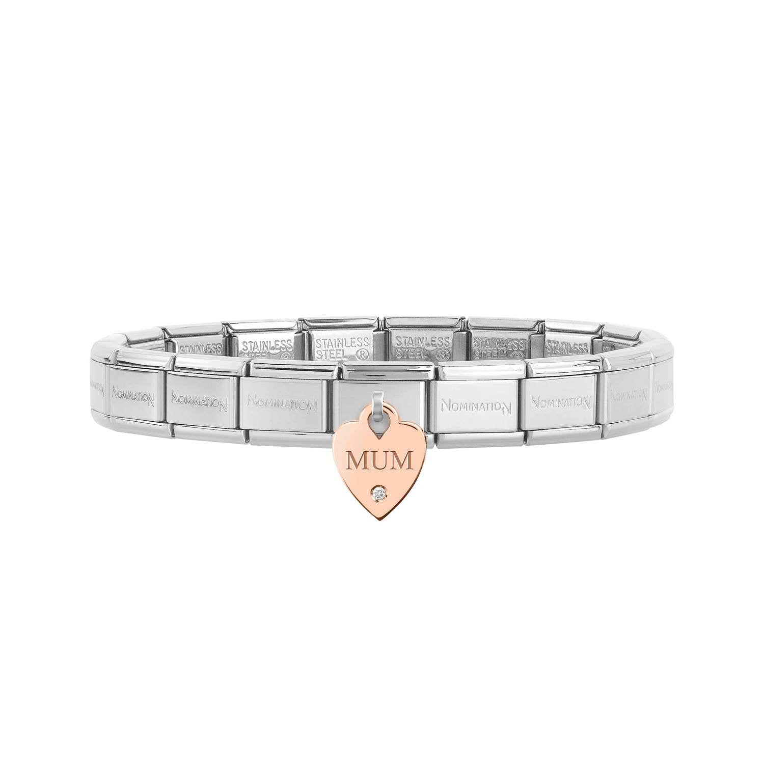 Nomination COMPOSABLE CHARMS MUM Armband aus Edelstahl, mit Cubic Zirconia verziert (20_CLASSIC)
