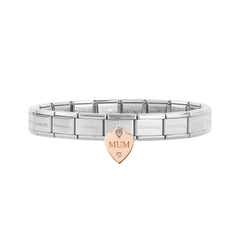 Nomination COMPOSABLE CHARMS MUM Armband aus Edelstahl, mit Cubic Zirconia verziert (20_CLASSIC)