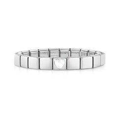 Nomination COMPOSABLE GLAM Armband aus Edelstahl (1 Symbol) (11_Herz (Perlmutt, Weiss))