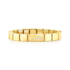 Nomination COMPOSABLE GLAM Armband aus Edelstahl (1 Symbol), gelbgold PVD-beschichtet (18_Doppel-Link Superstar)