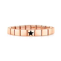 Nomination COMPOSABLE GLAM Armband aus Edelstahl (1 Symbol), rosegold PVD-beschichtet (05_Stern (Schwarz))