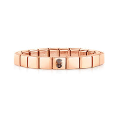 Nomination COMPOSABLE GLAM Armband aus Edelstahl (1 Symbol), rosegold PVD-beschichtet (16_Zirkonia (oval, Champagner))