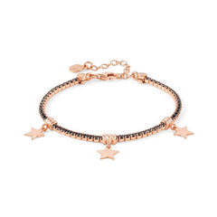 Nomination CHIC&CHARM Tennis-Armband aus 925er Silber, mit Cubic Zirkonia voll besetzt, dazu Anhaenger (033_(Stern, Rose))