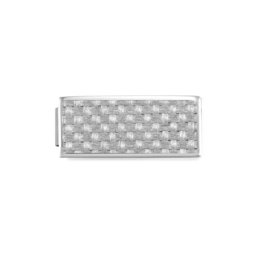 Nomination COMPOSABLE GLAM DOUBLE PLATTEN Element aus Edelstahl mit KS-Einsatz (03_(Kohlenstoff, Grau))