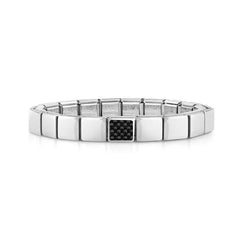 Nomination COMPOSABLE GLAM Armband aus Edelstahl (1 Symbol) (34_(Kohlenstoff, Grau))