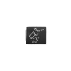 Nomination COMPOSABLE GLAM SYMBOLE Element aus Edelstahl, schwarz/matt (12_Fussballspieler)