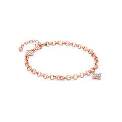 Nomination SWEETROCK ROMANCE EDITION Armband aus 925er Silber, 1 Charm-Anhaenger mit Cubic Zirkonia verziert (066_(Windrose, Rosegold))