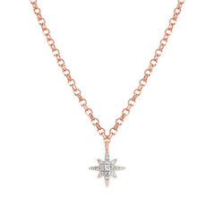 Nomination SWEETROCK ROMANCE EDITION Halskette aus 925er Silber, Anhaenger mit Cubic Zirkonia verziert (066_(Windrose, Rosegold))