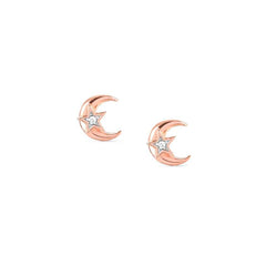 Nomination SWEETROCK ROMANCE EDITION Ohrstecker aus 925er Silber, mit Cubic Zirkonia verziert (031_Mond Rosegold)