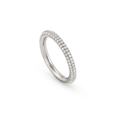 Nomination ENDLESS Ring aus 925er Silber, mit Cubic Zirkonia in Pave-Fassung verziert (010_(Silber)-006_Grosse 15)