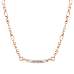 Nomination ENDLESS Halskette aus 925er Silber, mit Cubic Zirkonia in Pave-Fassung verziert (011_Rosevergoldet)