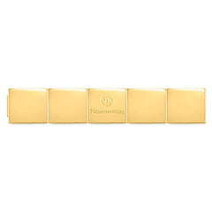 Nomination COMPOSABLE GLAM Grundband (13 Elemente) aus Edelstahl, PVD-beschichtet (012_(Gelb vergoldet))