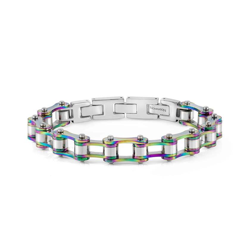 Nomination BEYOND Armband (Bike-Kette, Large) aus Edelstahl (007_Mixcolor)