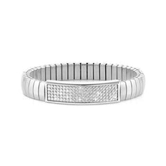Nomination XTE Armband (Medium) aus Edelstahl, mit Kristall-Pave verziert (010_WEISS)