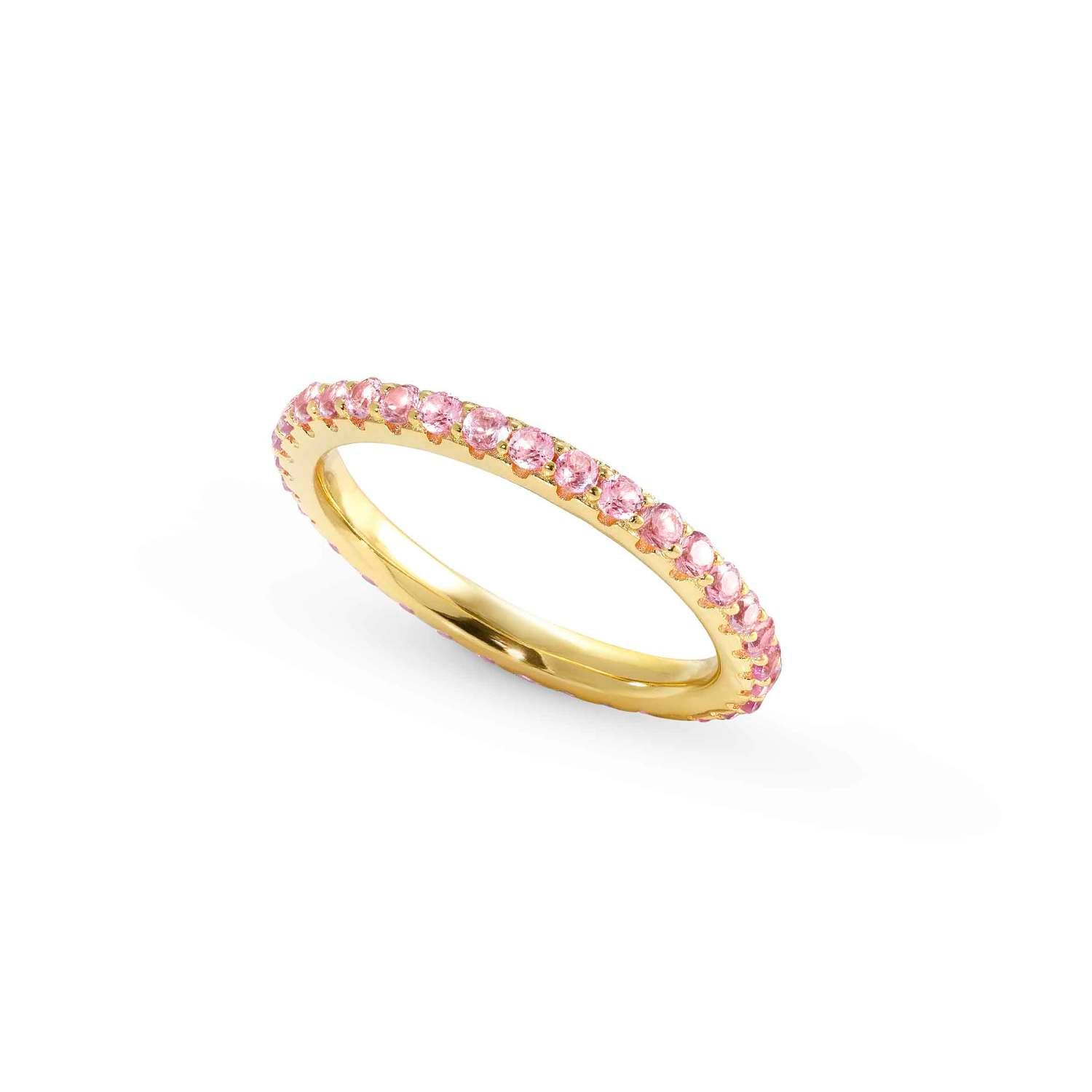 Nomination LOVELIGHT Ring aus 925er Silber, mit Cubic Zirkonia verziert (018_(Rosa, Gelbgold)-004_Grosse 11)