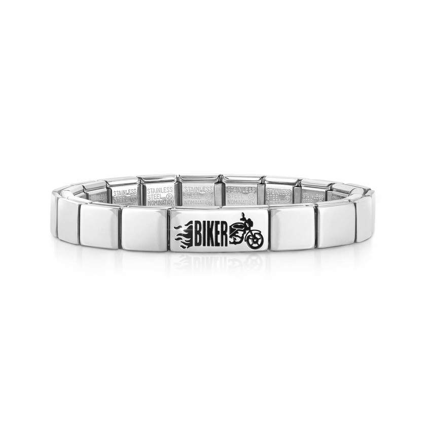 Nomination COMPOSABLE GLAM Armband aus Edelstahl (1 Symbol) (54_Doppel-Link (Biker))
