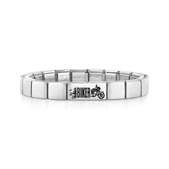 Nomination COMPOSABLE GLAM Armband aus Edelstahl (1 Symbol) (54_Doppel-Link (Biker))
