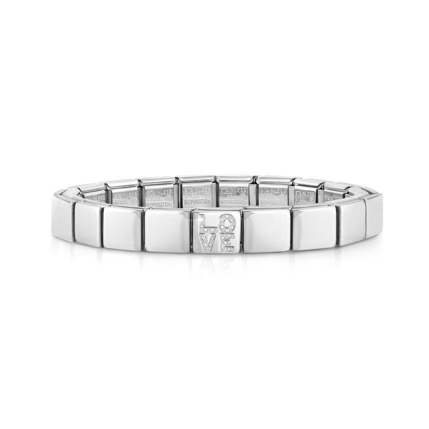 Nomination COMPOSABLE GLAM Armband aus Edelstahl (1 Symbol) (56_(Love))