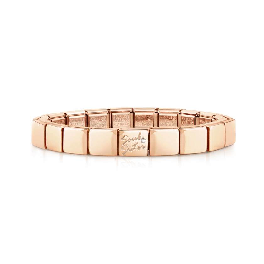 Nomination COMPOSABLE GLAM Armband aus Edelstahl (1 Symbol), rosegold PVD-beschichtet (21_(Soul Sister))