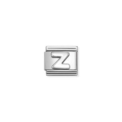 Nomination COMPOSABLE CLASSIC BUCHSTABEN Element aus Edelstahl, mit 925er Silber (oxidiert) verziert (26_Z)
