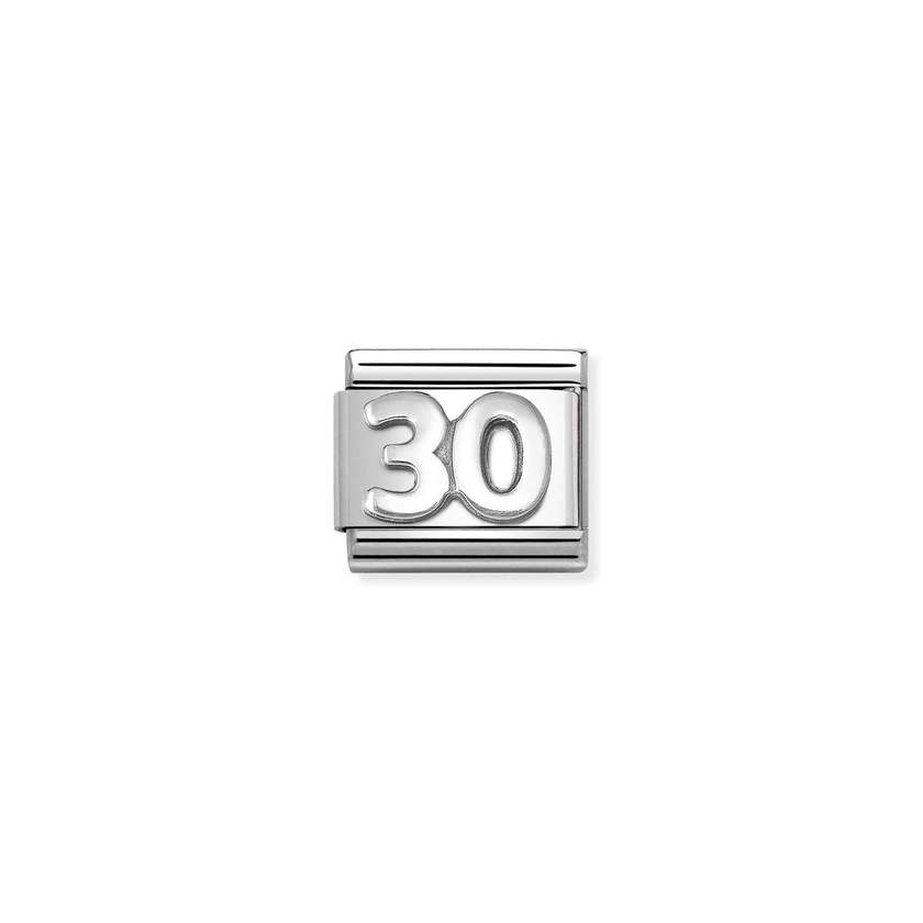 Nomination COMPOSABLE CLASSIC OXIDIERTE SYMBOLE aus Edelstahl, mit 925er Silber verziert, (58_30)