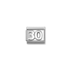 Nomination COMPOSABLE CLASSIC OXIDIERTE SYMBOLE aus Edelstahl, mit 925er Silber verziert, (58_30)