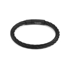 Nomination B-YOND Drahtseil-Armband aus Edelstahl, schwarz PVD-beschichtet (036_(MEDIUM))