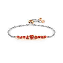 Nomination MILLELUCI COLOUR Armband aus Edelstahl, mit Kristallen (Herz) verziert (005_ROT)