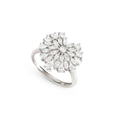 Nomination RAYOFLIGHT Ring aus 925er Silber, mit Cubic Zirkonia besetzt (004_Herz)