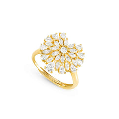 Nomination RAYOFLIGHT Ring aus 925er Silber, mit Cubic Zirkonia besetzt (006_Herz (Gelbgold))