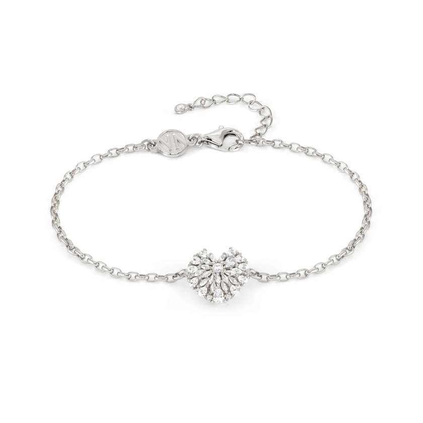 Nomination RAYOFLIGHT Armband aus 925er Silber, dazu mit Cubic Zirkonia besetztes Schmuckelement (004_Herz)