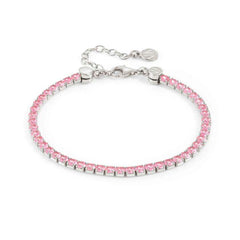 Nomination CHIC&CHARM JOYFUL Tennis-Armband aus 925er Silber, mit Cubic Zirkonia besetzt (017_(Rosa, Silber))