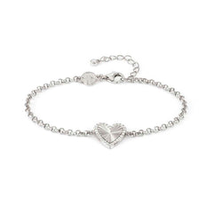 Nomination TRUEJOY Armband aus 925er Silber, dazu mit Cubic Zirkonia verziertes Schmuckelement (004_Herz)