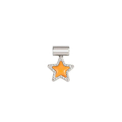 Nomination SEIMIA CANDY Anhaenger aus 925er Silber, diamantiert und mit Emaille verziert (016_(Stern, Orange))