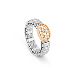 Nomination XTE XSMALL LIFE Ring aus Edelstahl, mit Cubic Zirkonia verziert (054_(Oval, Rosegold))