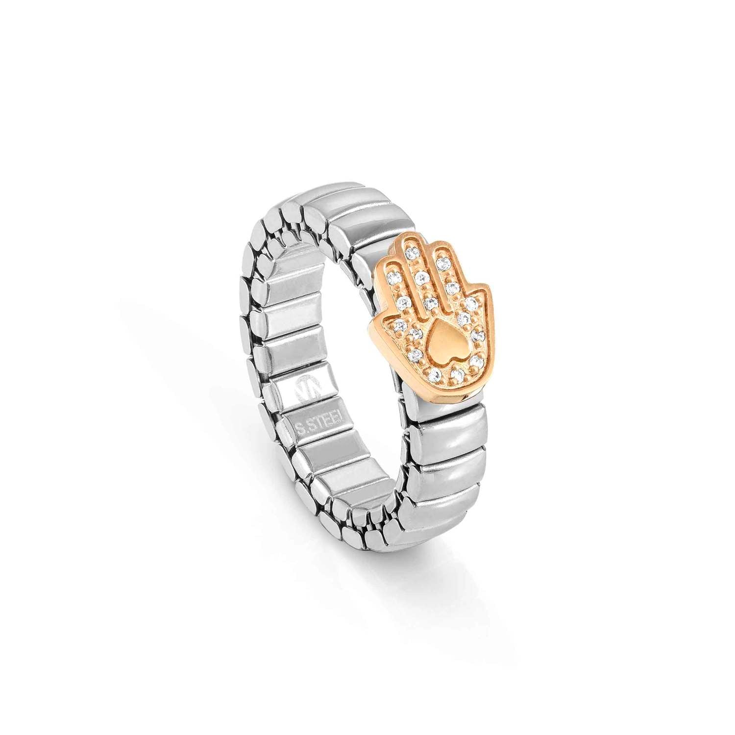 Nomination XTE XSMALL LIFE Ring aus Edelstahl, mit Cubic Zirkonia verziert (060_(Hand, Rosegold))