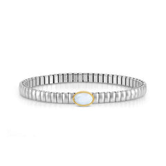 Nomination XTE XSMALL LIFE Armband aus Edelstahl, mit Edelsteinen verziert (126_(Oval, Perlmutt, Gelbgold))