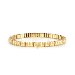 Nomination XTE XSMALL LIFE Armband aus Edelstahl, gold PVD-beschichtet, mit Cubic Zirkonia verziert (004_Herz)